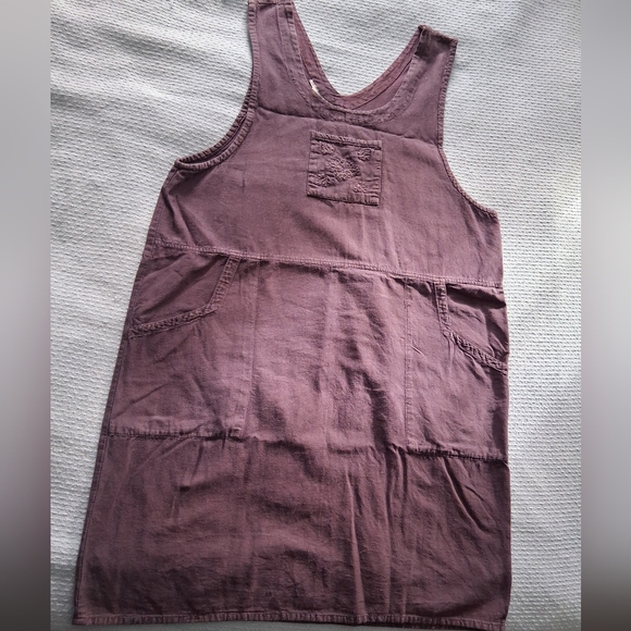 El Huarache Cottons 100% Cotton Deep Purple Pocketed Dress - Picture 6 of 10